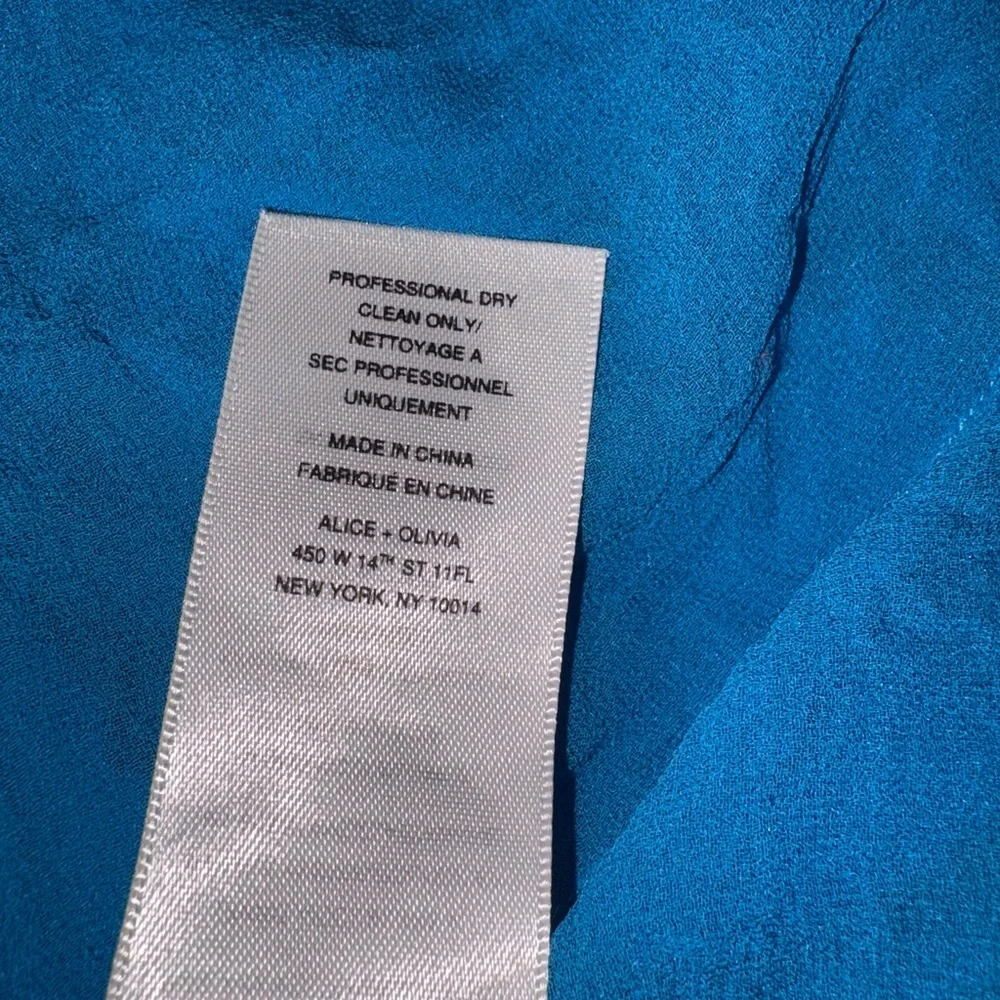 Alice + Olivia Beth Asymmetrical Blue Dress in Jewel Blue - Picture 7 of 9